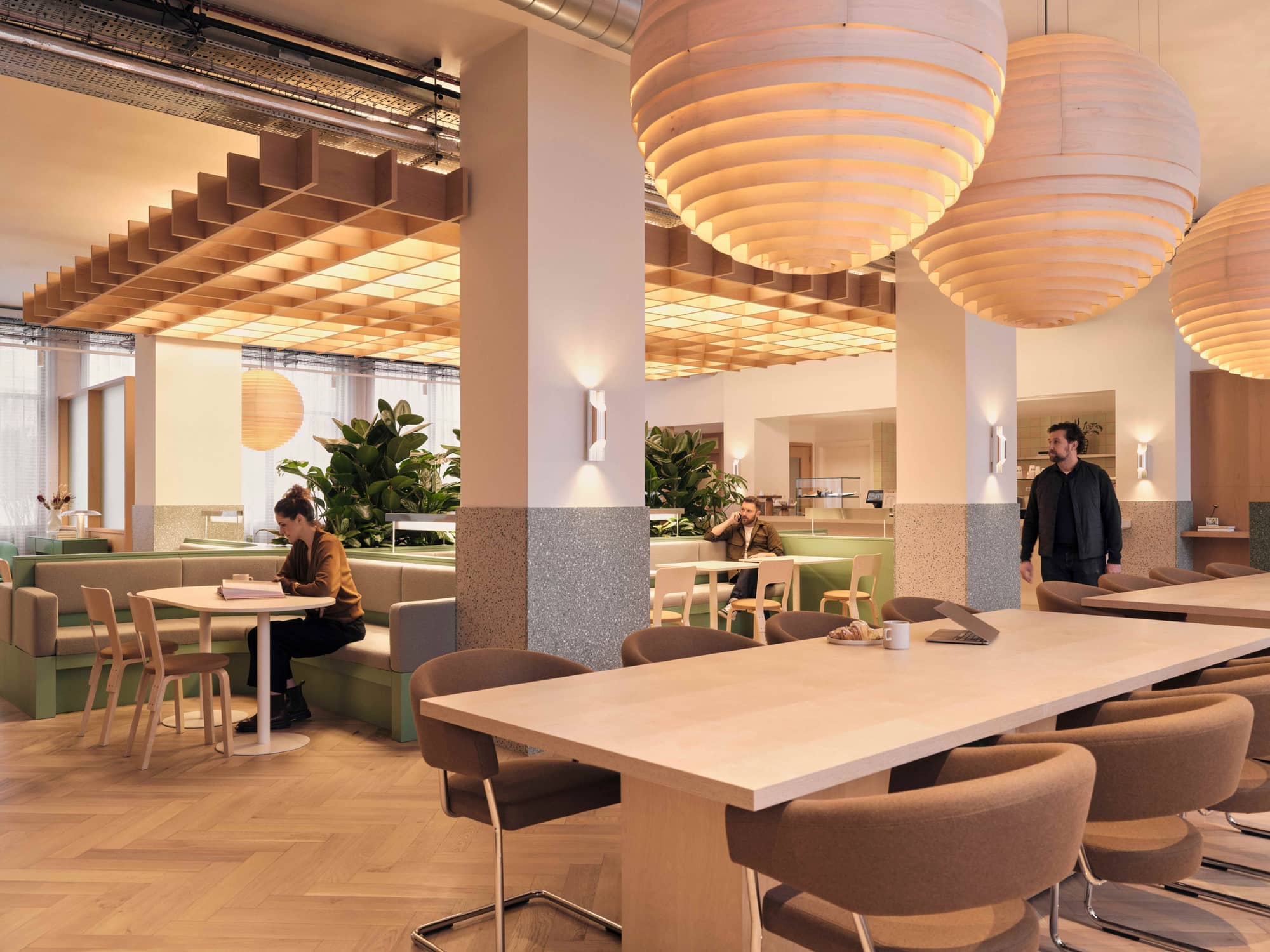 Bright reception area at Henry Wood House